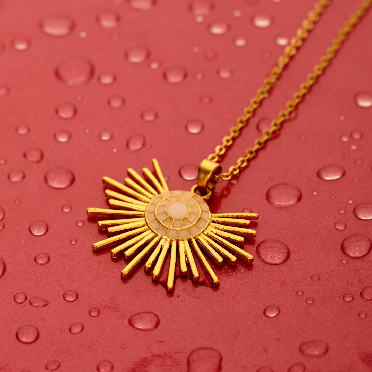 Half Sun Pendant Necklace