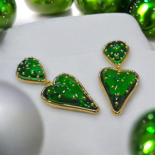 Emerald Heartlight Earring